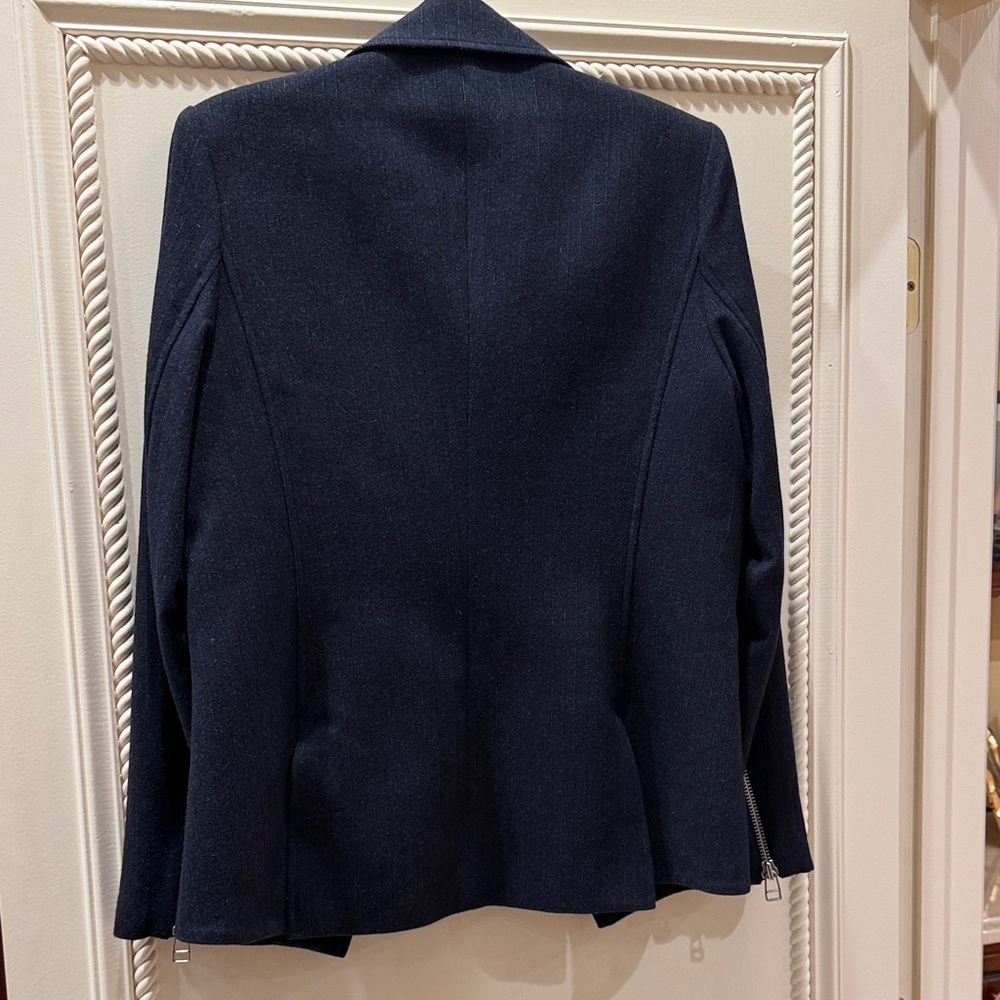 Veronica Beard Navy Asymmetrical Blazer - Picture 6 of 10